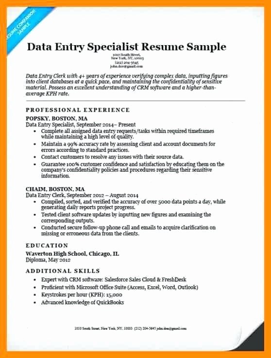 Data Entry Specialist Resume Nmdnconference