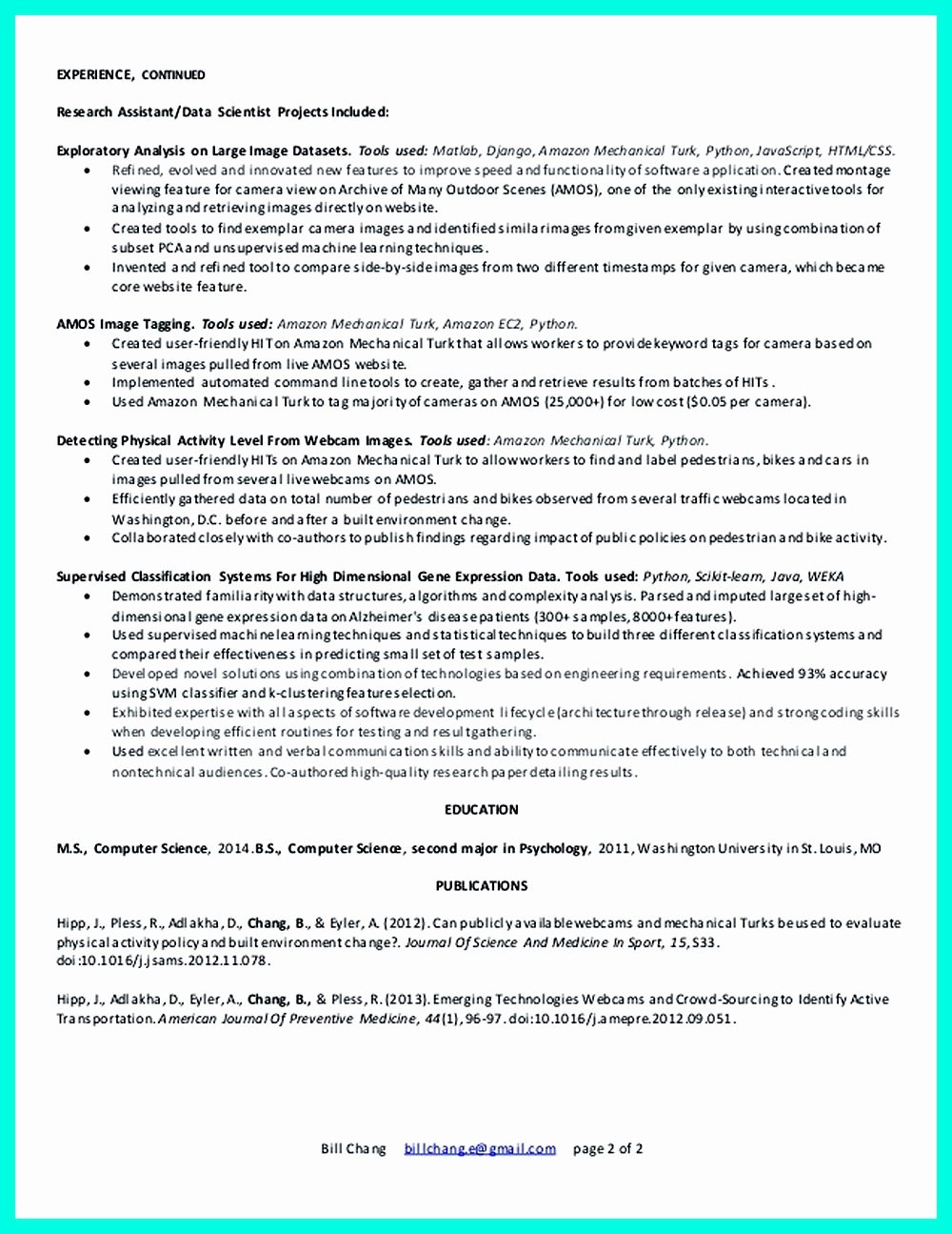 Data Scientist Resume Include Everything About Your