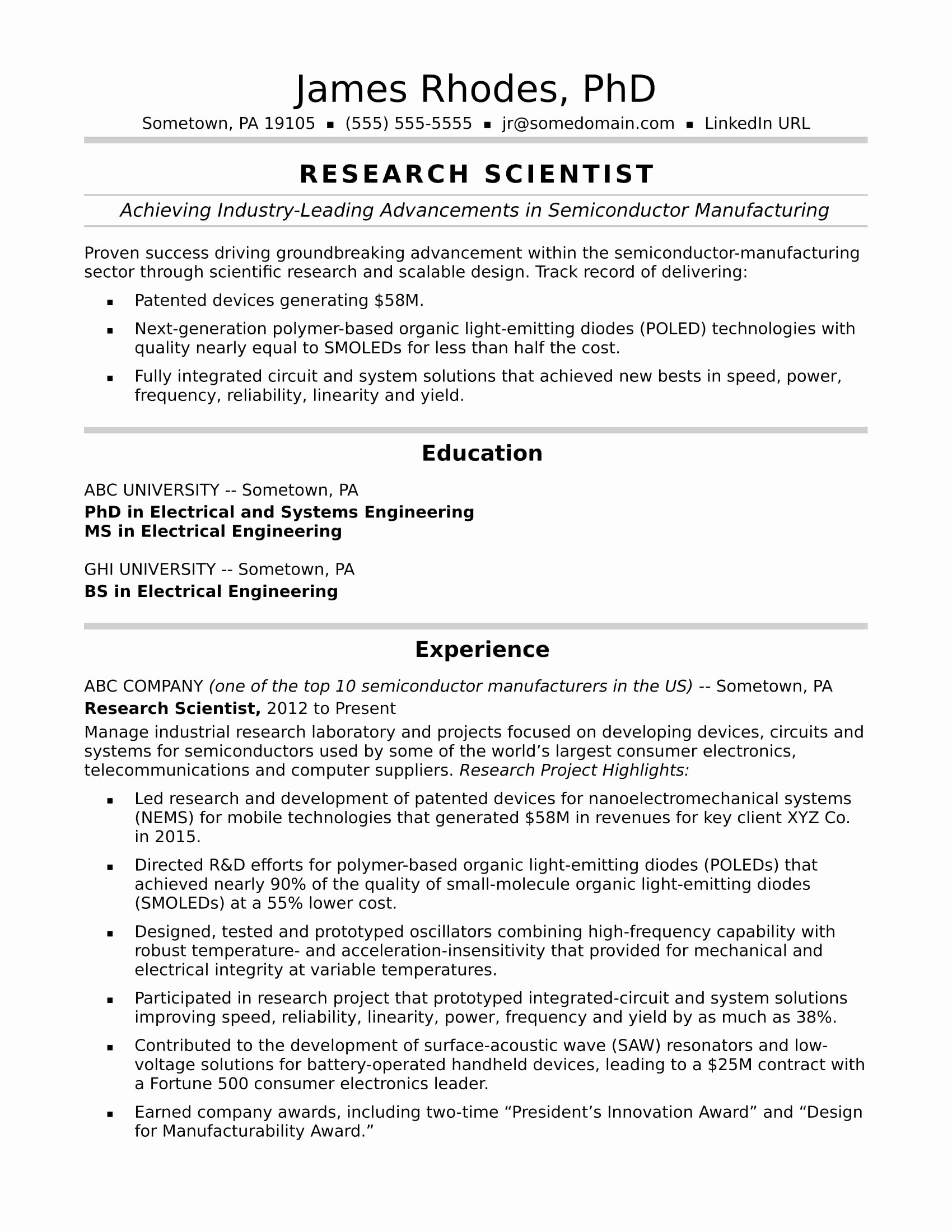 data scientist resume templates for free