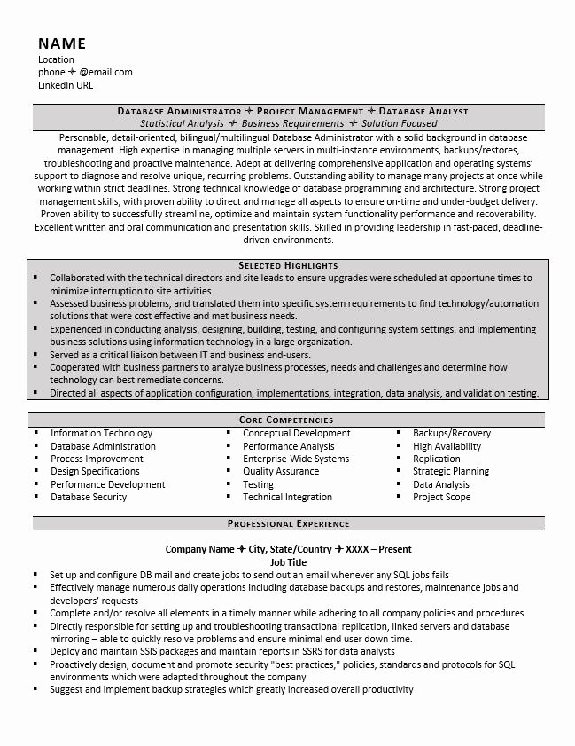 Database Administrator Resume Example and Tips Zipjob