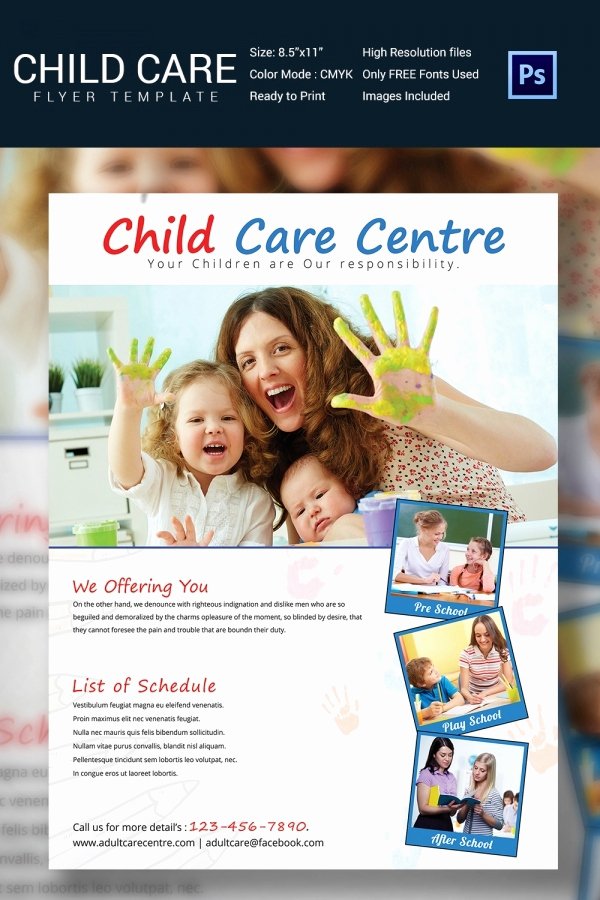 Daycare Flyer Template 30 Free Psd Ai Vector Eps
