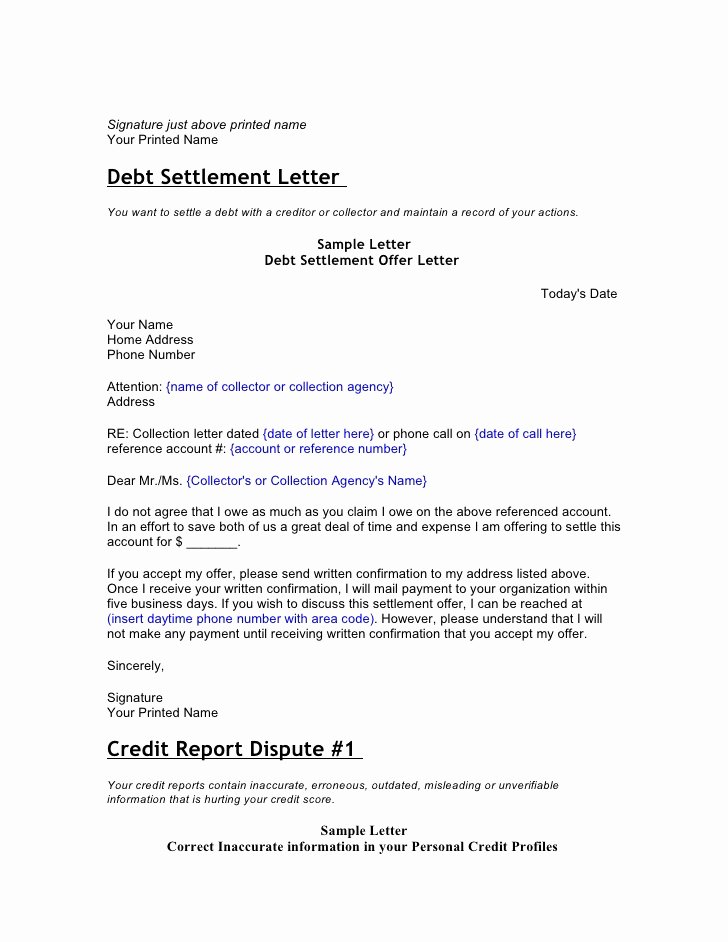 Debt Dispute Letter