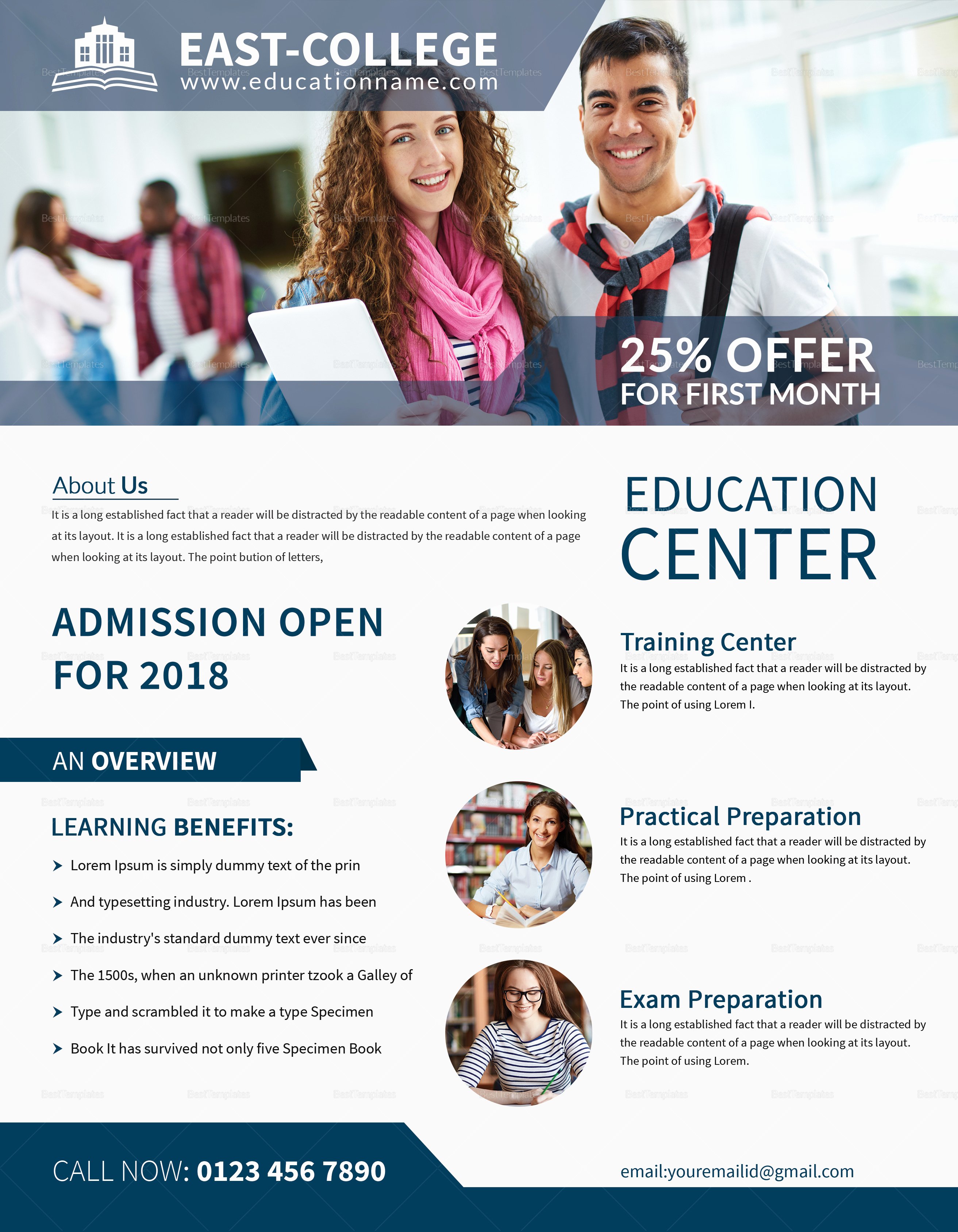 Degree Tutoring Flyer Design Template In Word Psd Publisher
