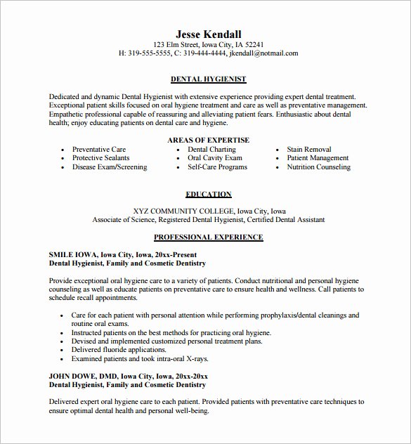 Dental assistant Resume Template 7 Free Word Excel