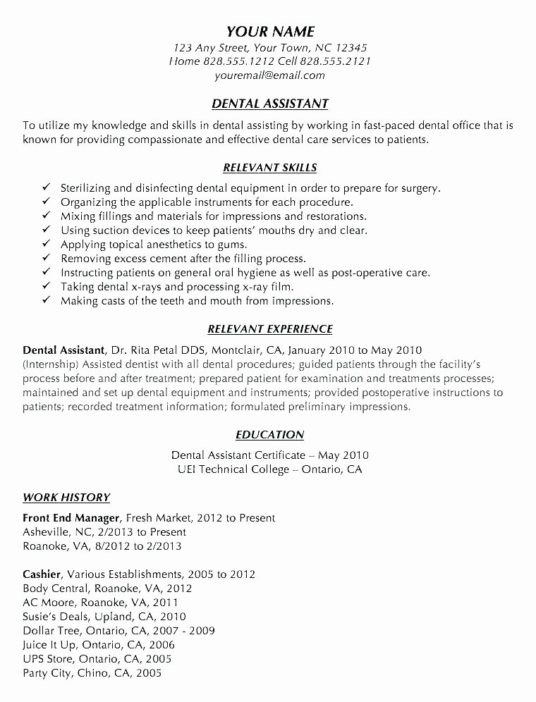 dental manager cover letter