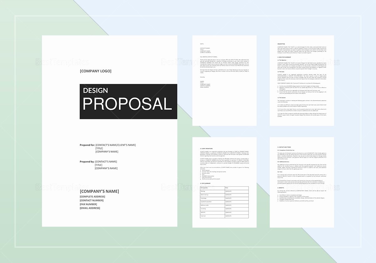 Design Proposal Template In Word Google Docs Apple Pages