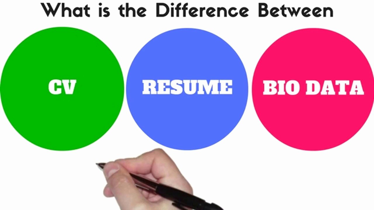 Difference Between Bio Data Resume and Cv