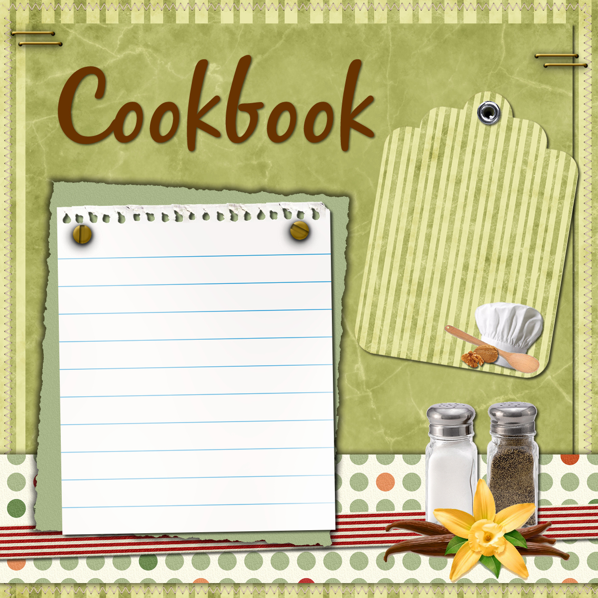 Digital Scrapbooking Cookbook Recipe Freebies and Try It