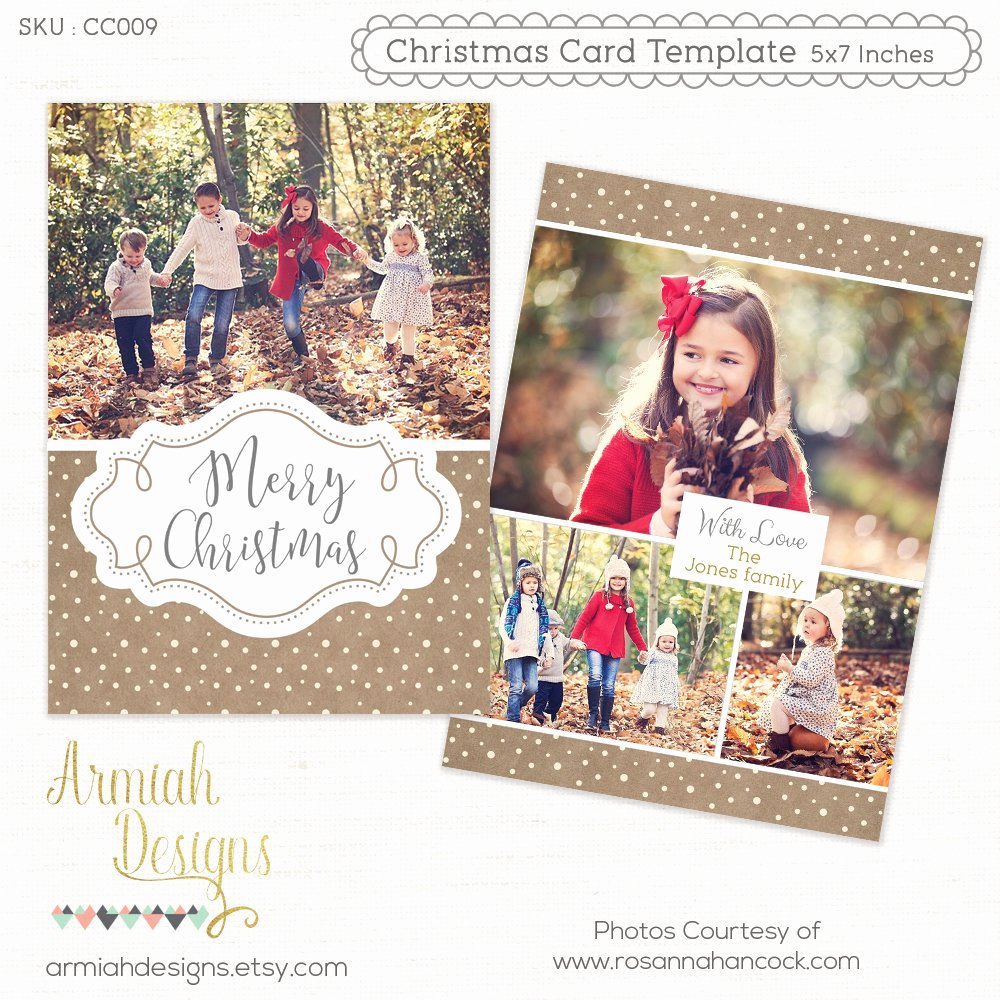 Digital Shop Christmas Card Template for Photographers