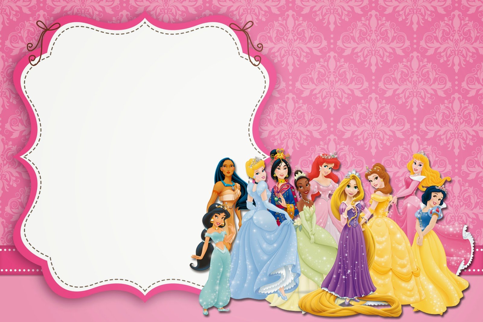 Disney Princess Party Free Printable Party Invitations