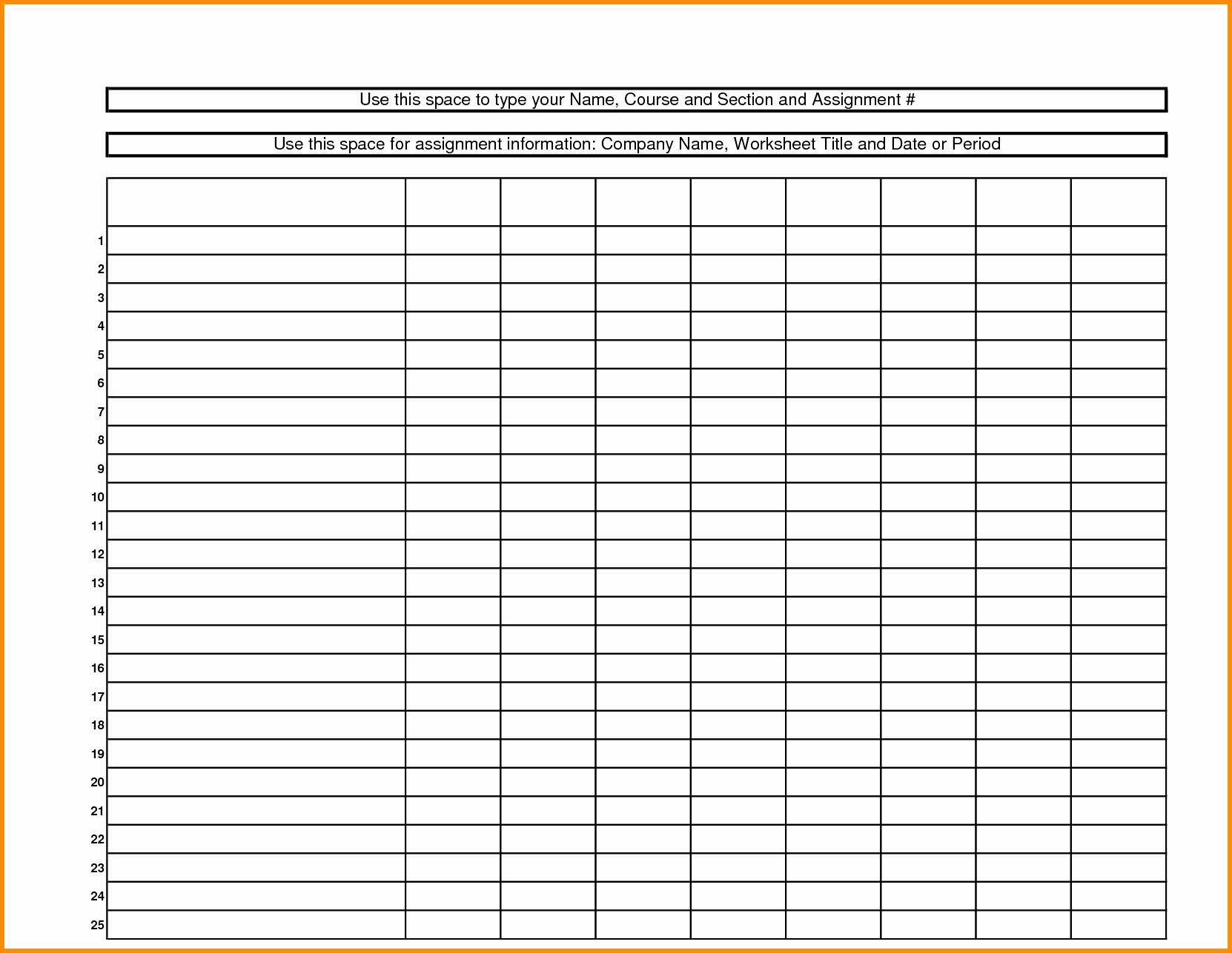Blank 10 Column Worksheet Template Latter Example Template Blank 10 Column Worksheet Template Latter Example Template