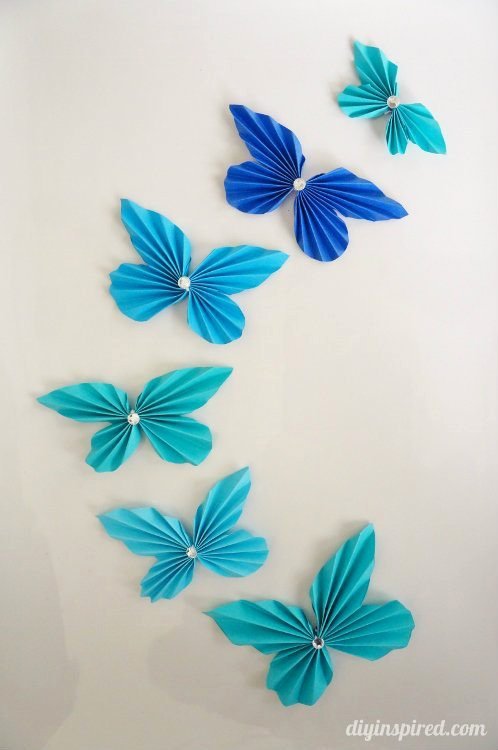 Diy Accordion Paper butterflies Diy Inspired