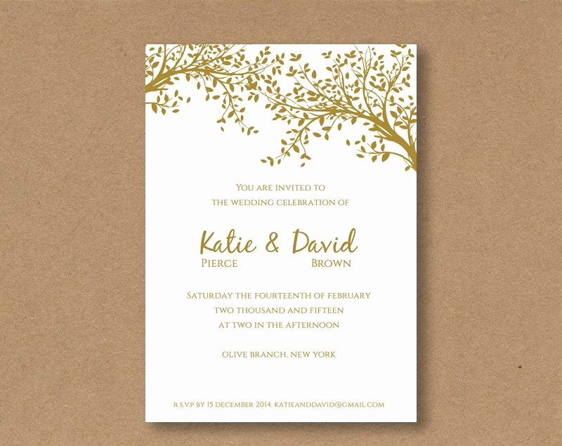 Diy Editable and Printable Wedding Invitation Template