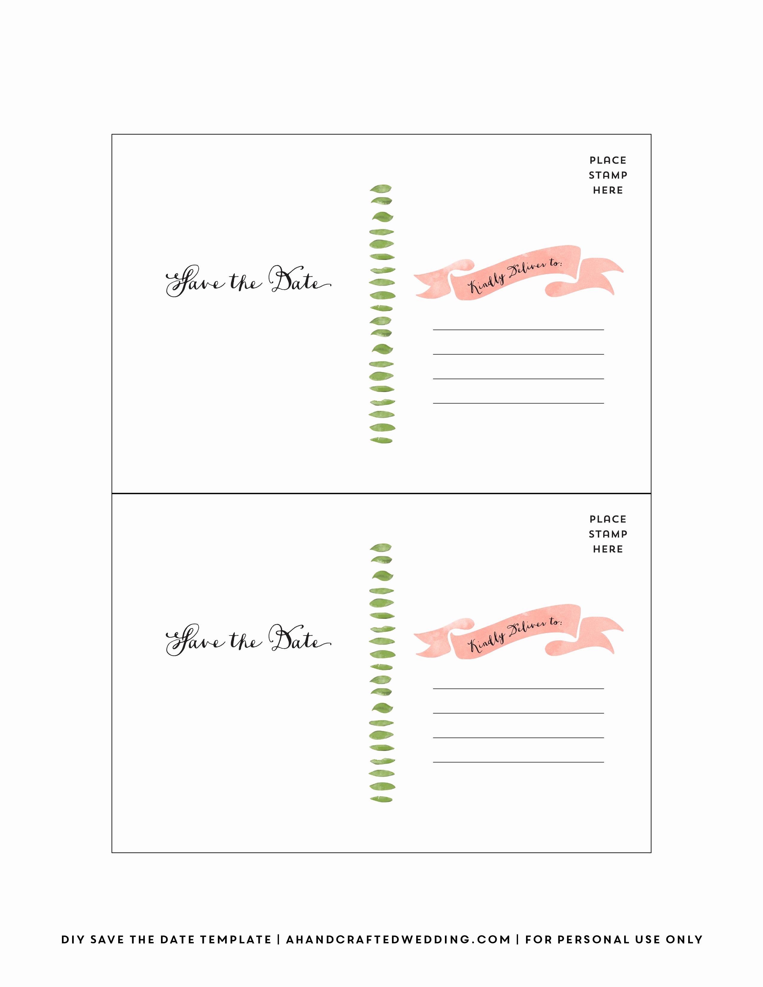 free printable diy save the date postcard