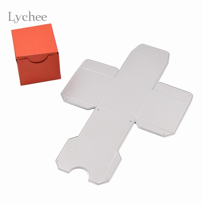 Diy Square Gift Box Cutting Dies Stencils Embossing Card