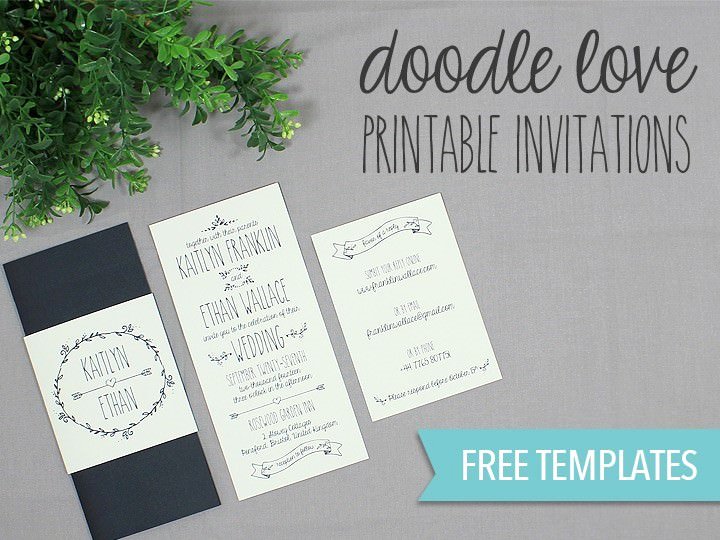 Diy Tutorial Free Printable Wedding Invitation Set Boho