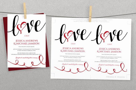 Diy Wedding Invitation Template Download Instantly