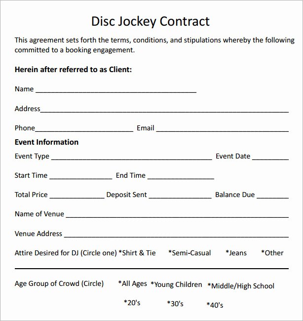 Dj Contract 12 Download Documents In Pdf