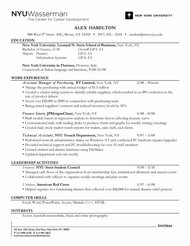 Do Use A Reverse Chronological order Resume format to