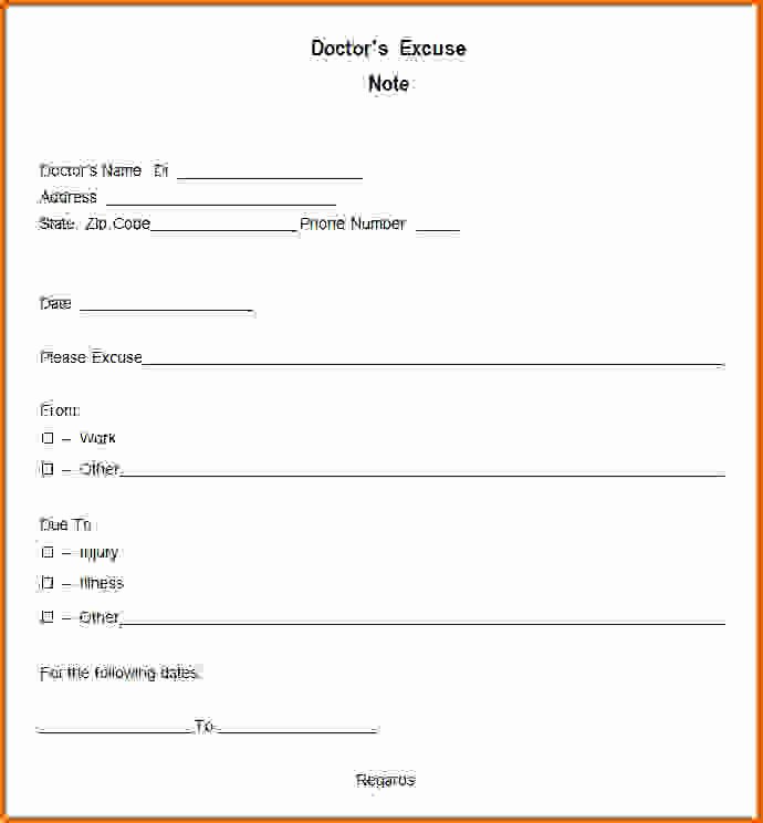 Doctor Note Template