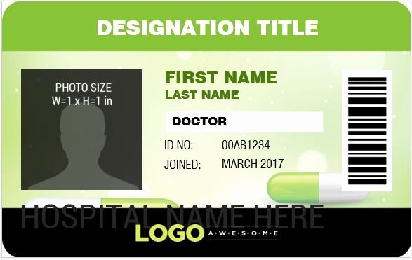 Doctor S Id Badge Templates for Ms Word