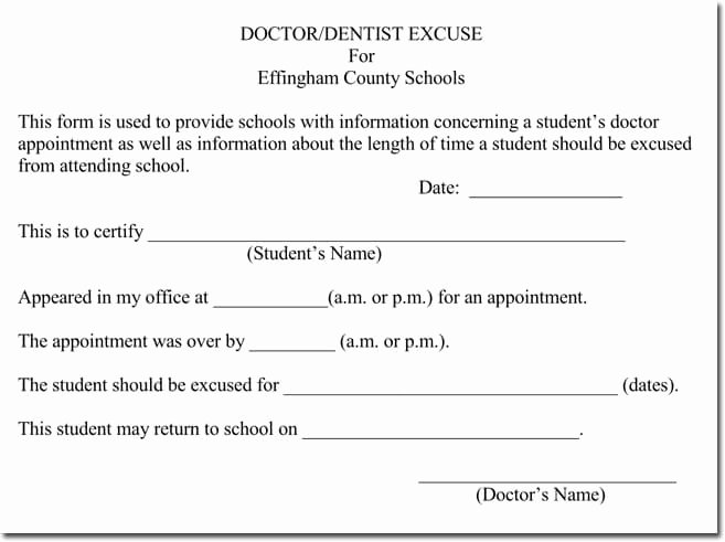 doctors note templates