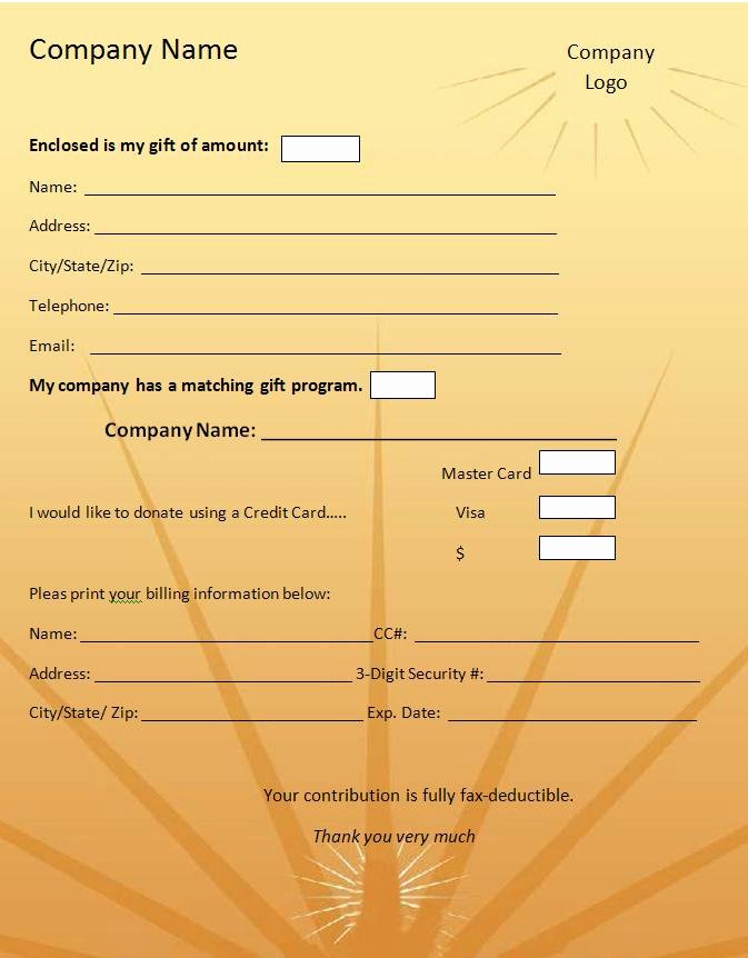 Donation form Template