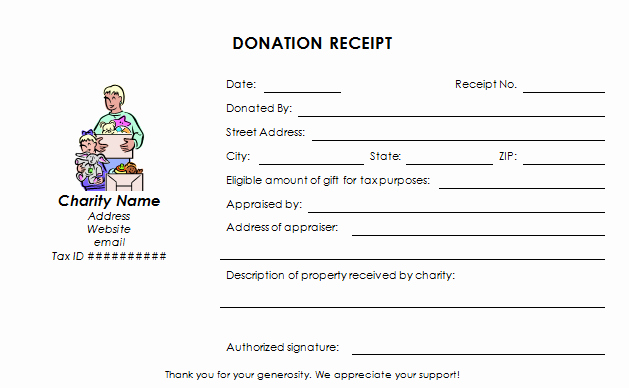 Donation Receipt Template