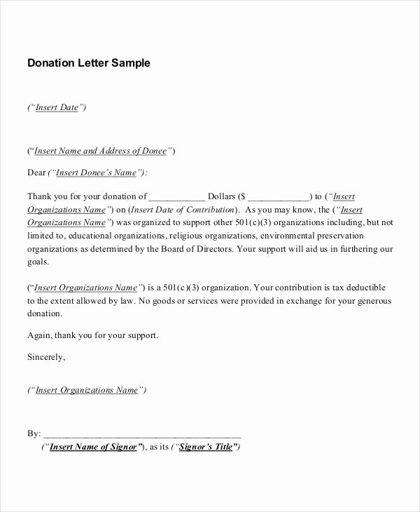 Donation Thank You Letter 6 Free Word Pdf Documents