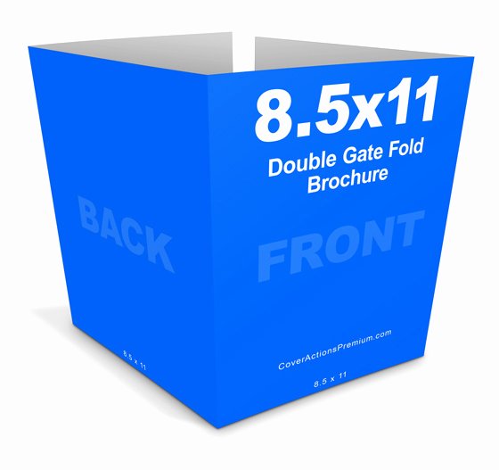 Double Gate Fold Brochure Mockup