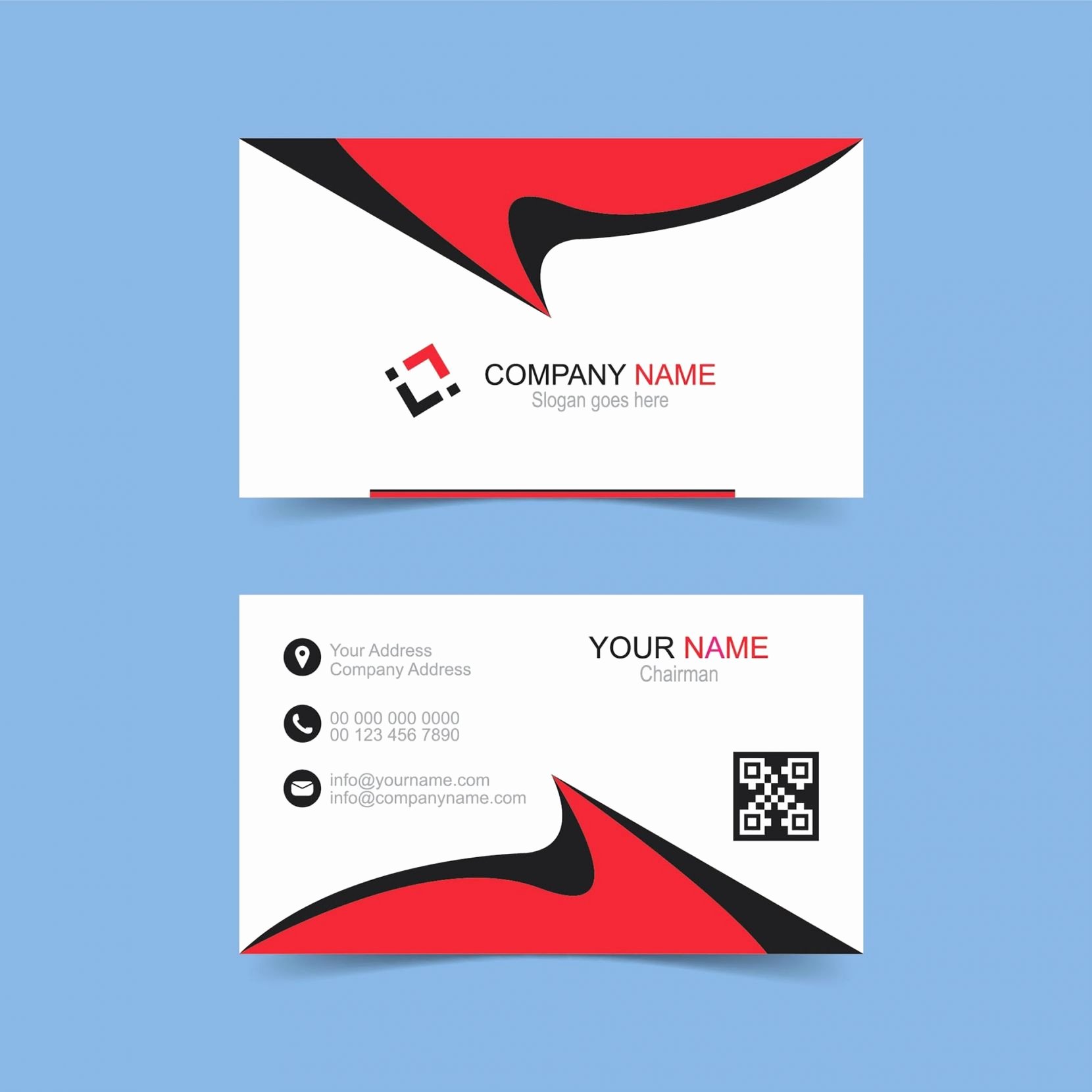 Double Sided Business Card Template Hq Fine Business Cards