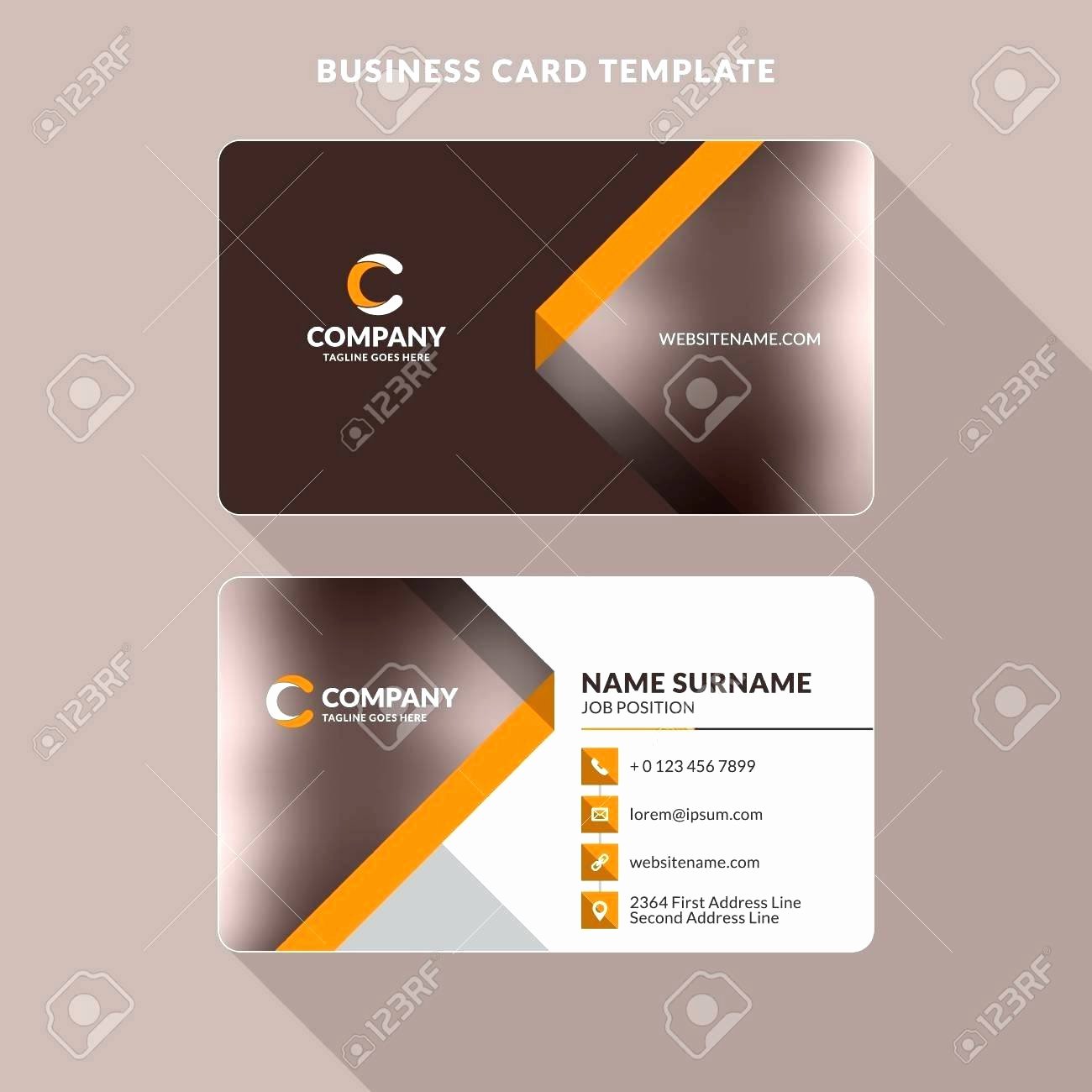 Double Sided Business Card Template Microsoft Word Best