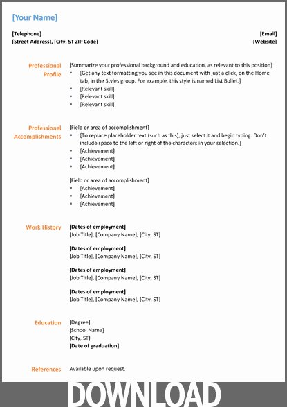 Download 12 Free Microsoft Fice Docx Resume and Cv Templates