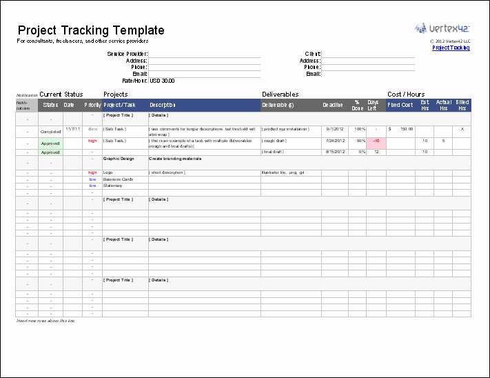 Download A Free Project Tracking Template to Use as A