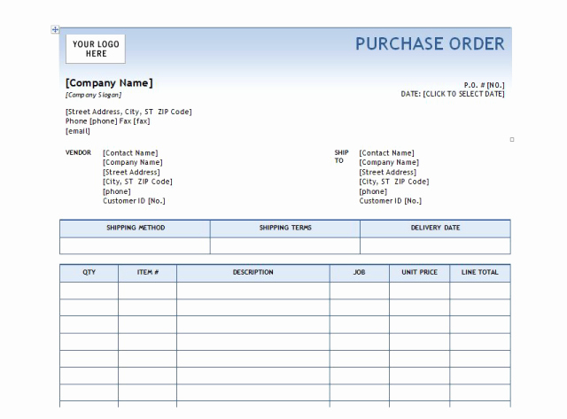 Download A Purchase order Template to Help Your Small Business
