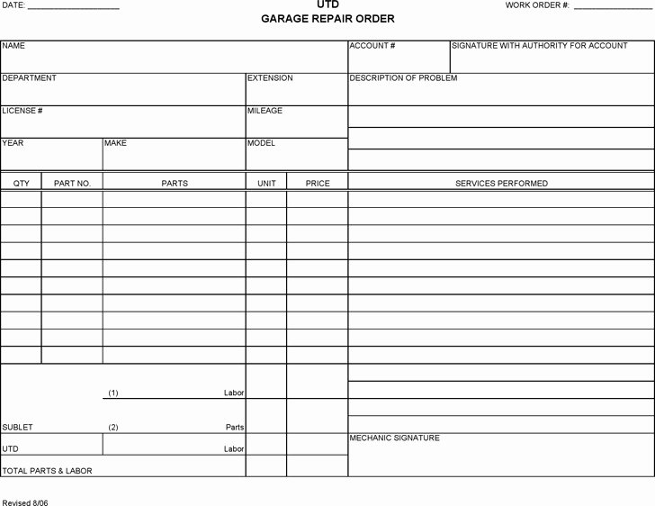 Download Auto Repair Invoice for Free Tidytemplates