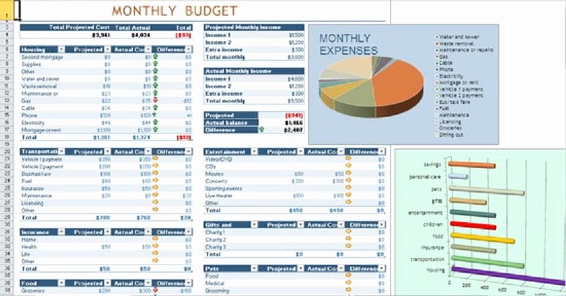 Download Daily Expense Bud Spreadsheet Excel Template