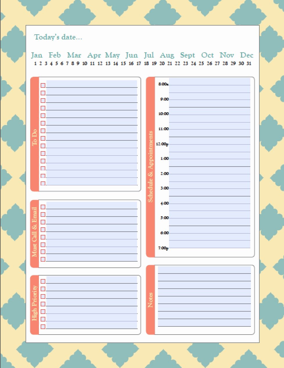 Download Daily Schedule Planner Templates Pdf