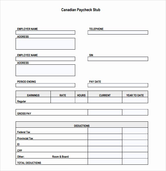Download Excel Paystub Template