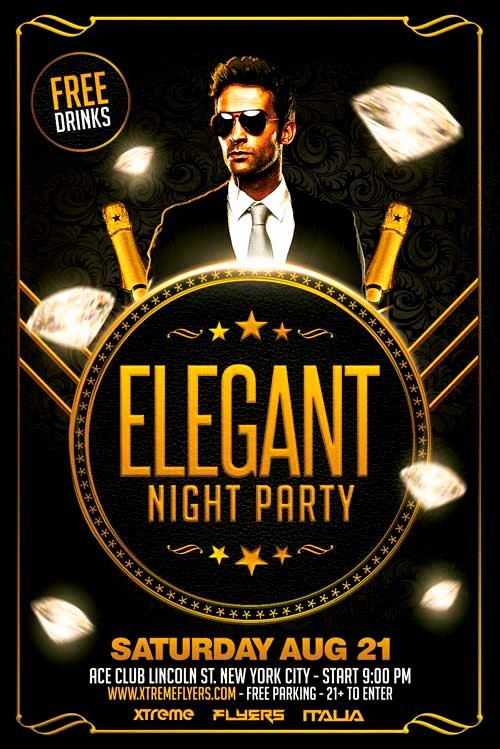 Download Free Elegant Party Flyer Template