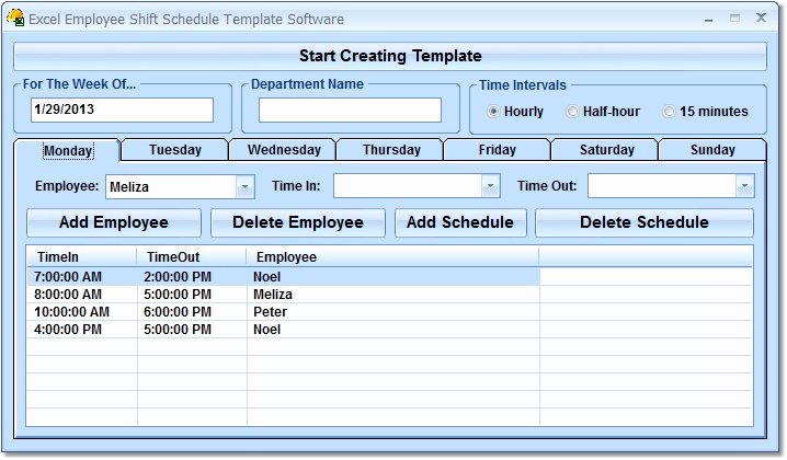 Download Free Excel Employee Shift Schedule Template