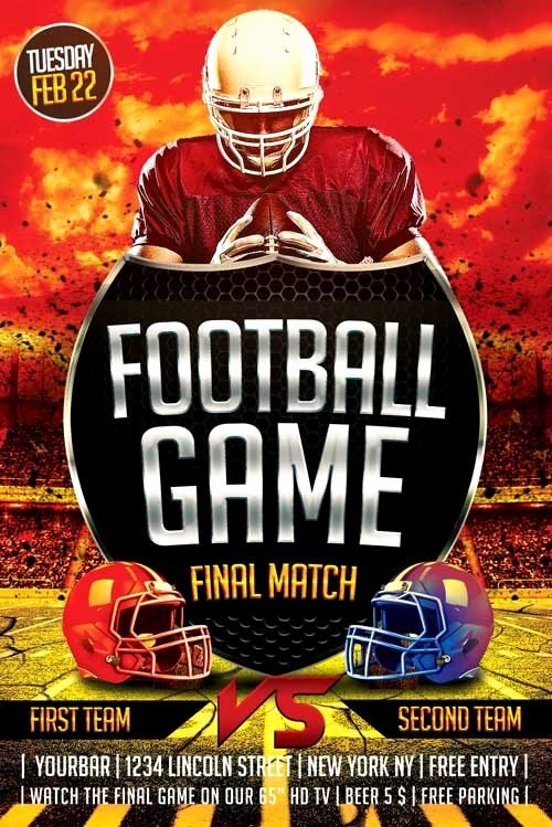 Download Free Football Flyer Template