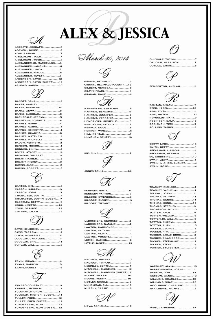 free seating plan wedding reception template