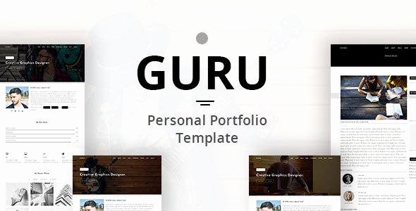 [download] Guru Personal Portfolio Template Wordpress