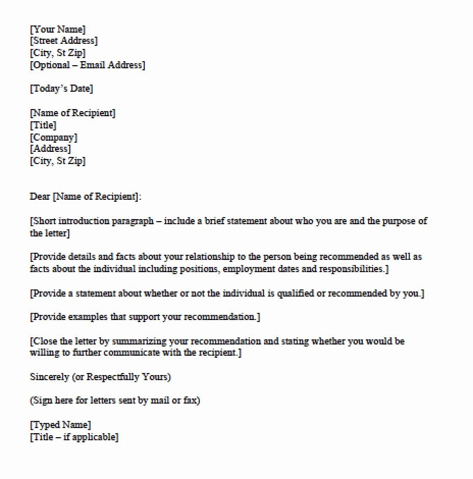 Download Personal Character Reference Letter Templates