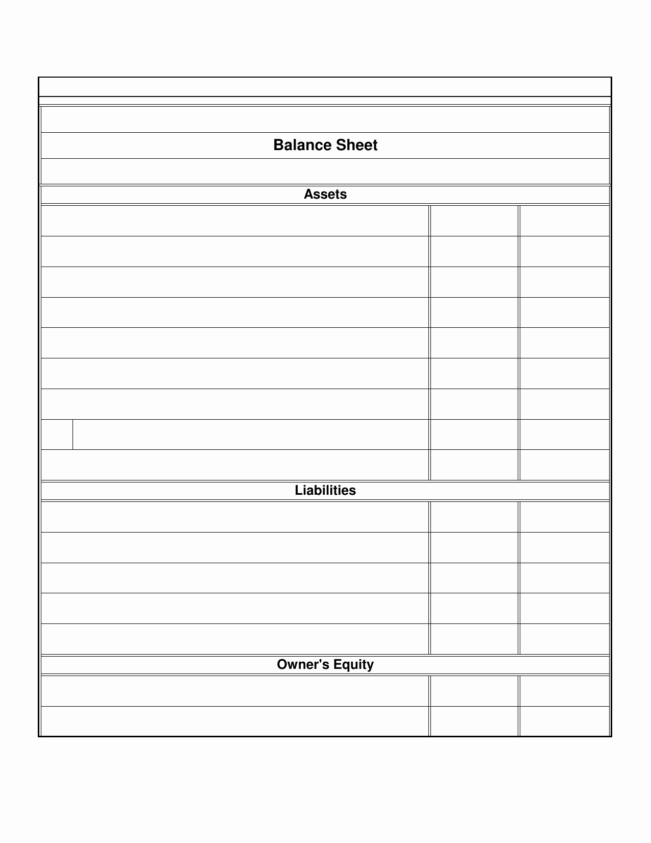 Download Restaurant Balance Sheet Template Excel