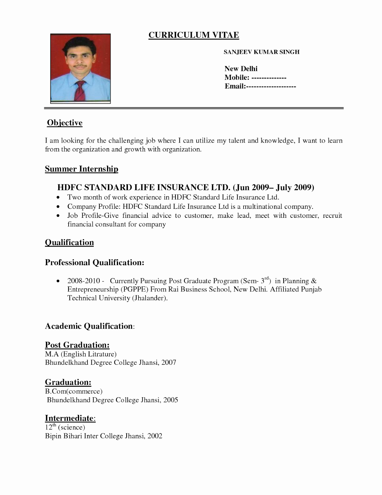 Download Resume format &amp; Write the Best Resume