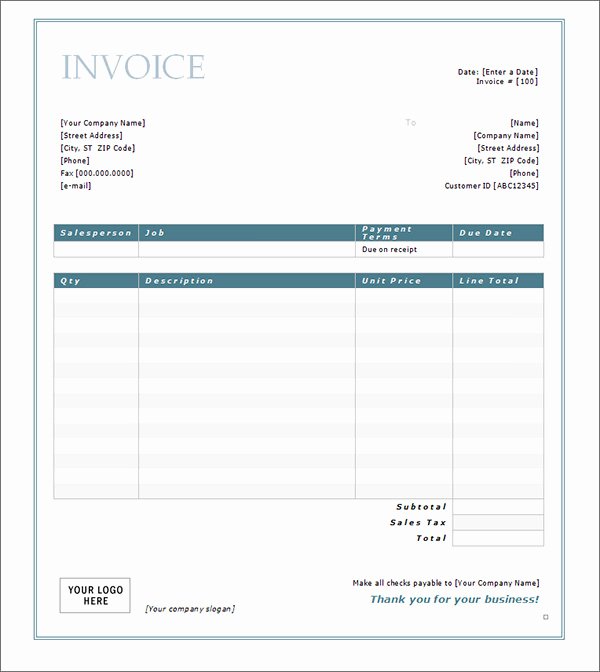 Download Services Invoice Template Free