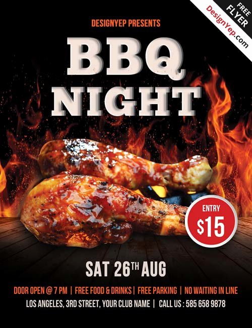 Download the Best Free Barbecue Flyer Psd Templates for