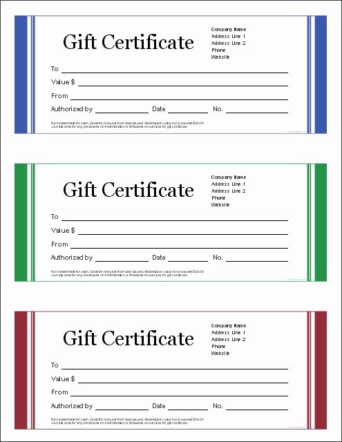 Download the Blank Gift Certificate From Vertex42
